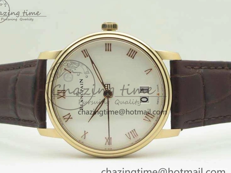 0519 Villeret 6669 RG HG 1:1 Best Edition White Dial On Leather Strap V UrbanStyle 8096